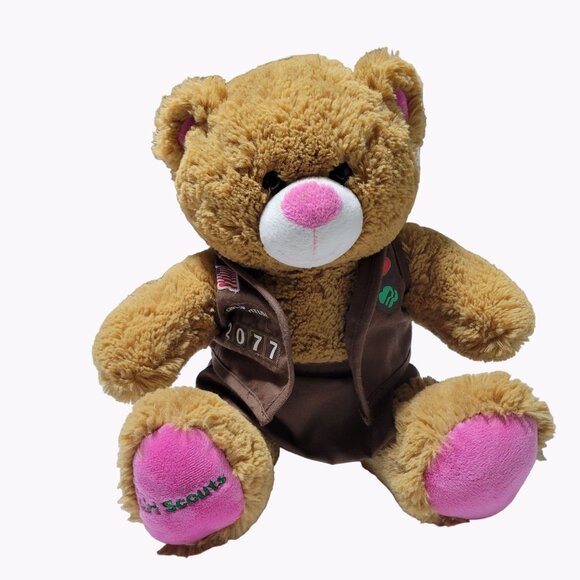 Build a Bear Girl Scouts 14 in Plush 100 Year Brown Uniform Stuffed Animal BAB - Picture 1 of 10